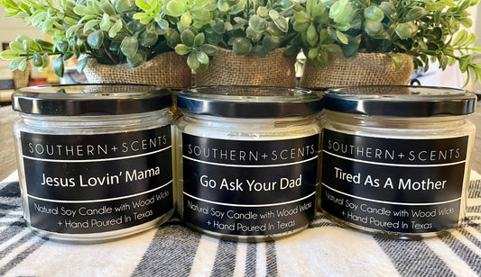 9oz Soy Based Wood Wick Candles - Mom Edition 2022: Go Ask Your Dad
