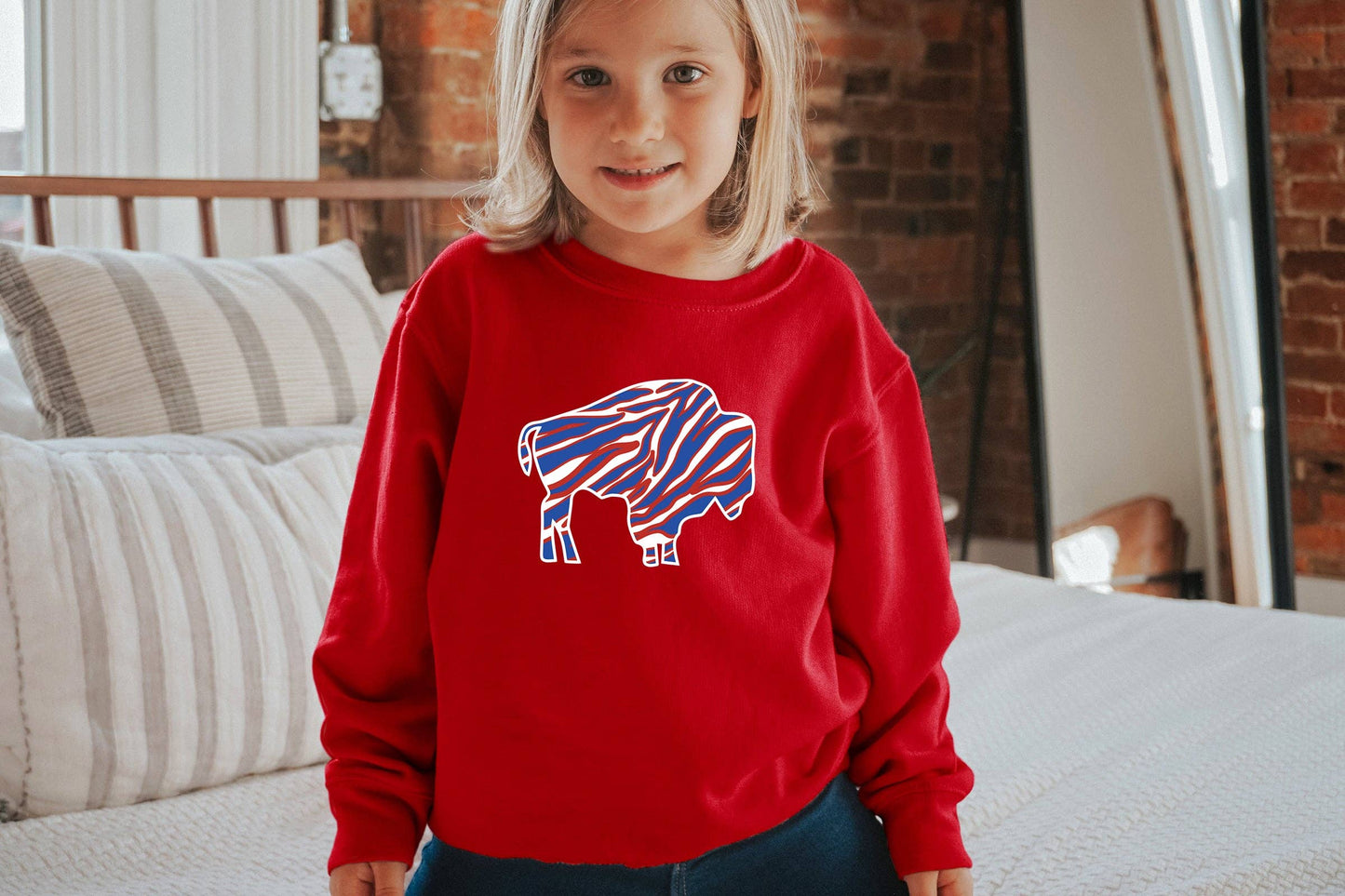 Buffalo Kid's Sweatshirt: Blue / 4T