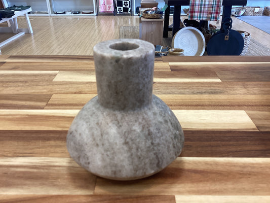 Marble taperholder beige