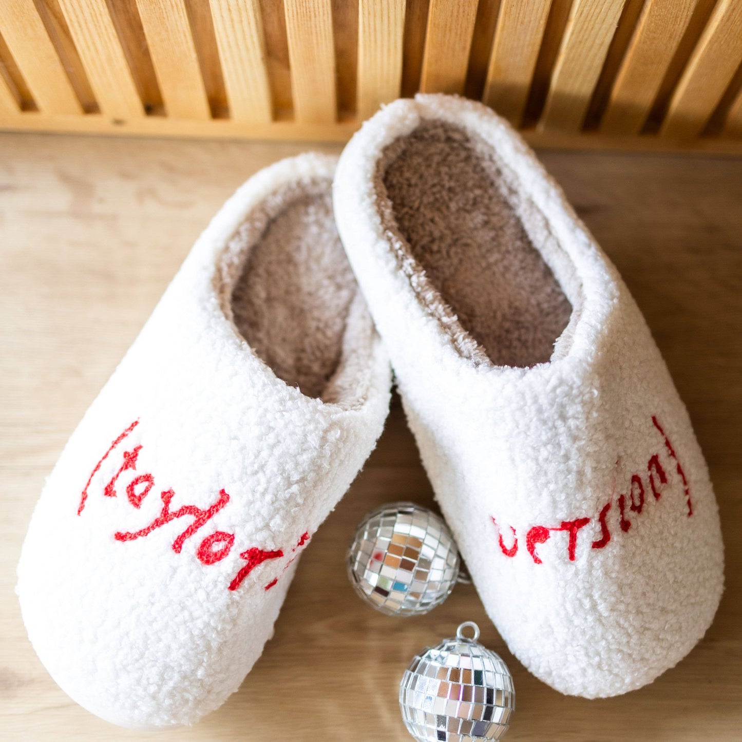 Preppy Slippers, Taylor Slippers, Cozy Slippers: 7/8 / Black Taylor's Version