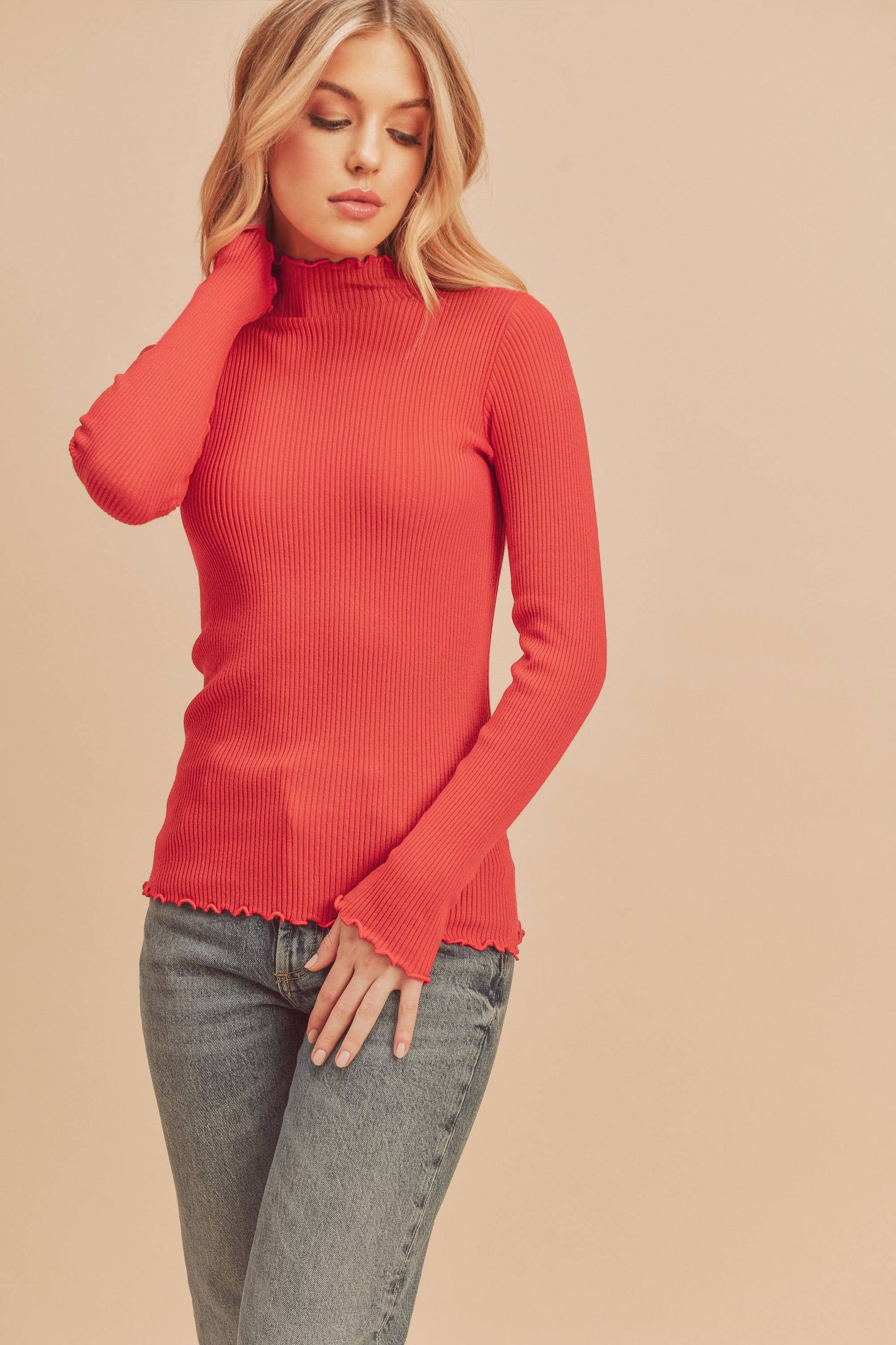 344BN Marcey Sweater: S / Knit / Red