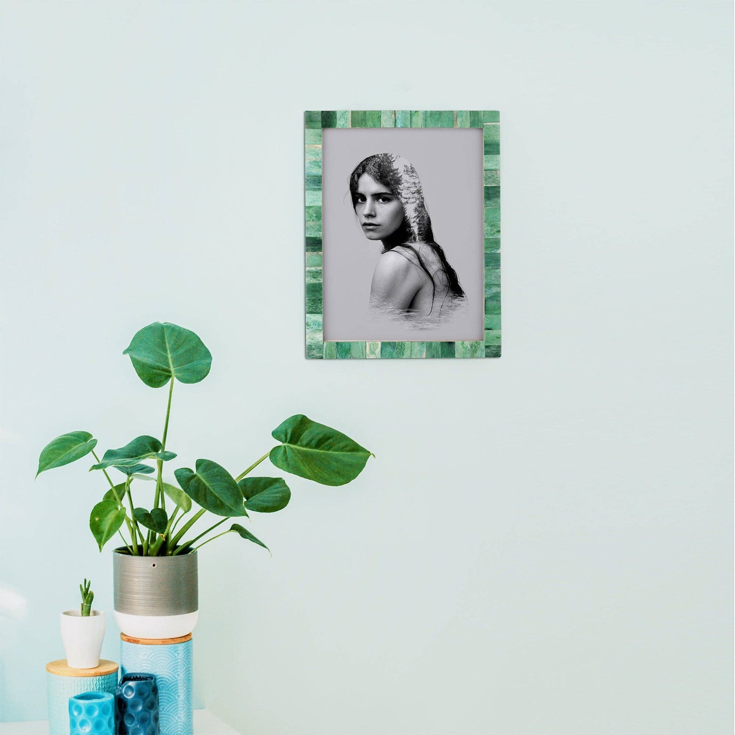 8" x 10" Photo Frame Green Handmade Gift - Pack of 2: Green / 8x10