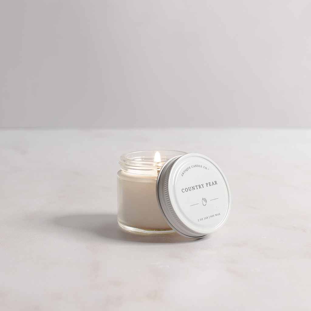 Country Pear - Soy Wax Mason Jar Candle: 2 oz
