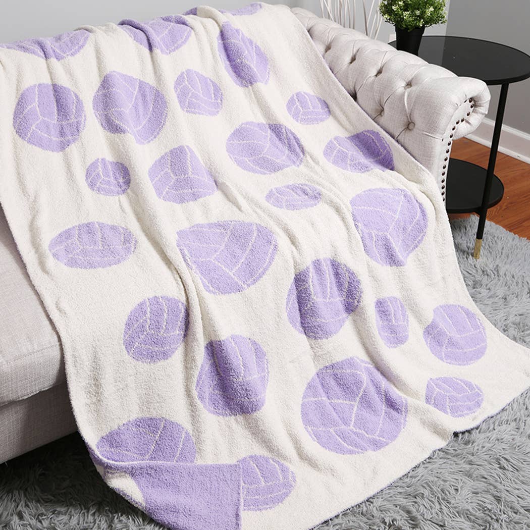 Volleyball Throw Blanket : Blue