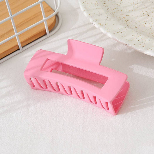 Solid Rectangular Hair Claw clip…pink