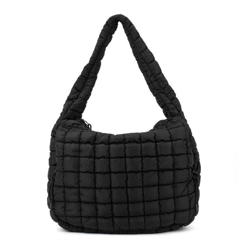 Carmella Pufferquilt Shoulder Bag  Ebony in 9/5