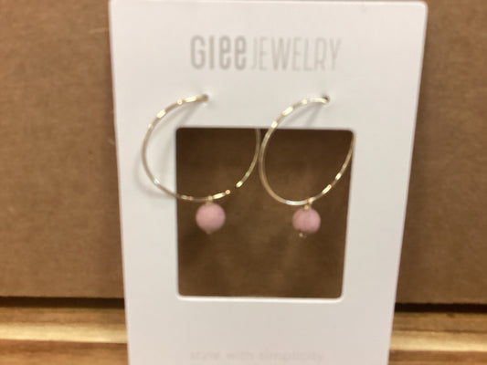 Glee Bellamy hoops/gold/pink
