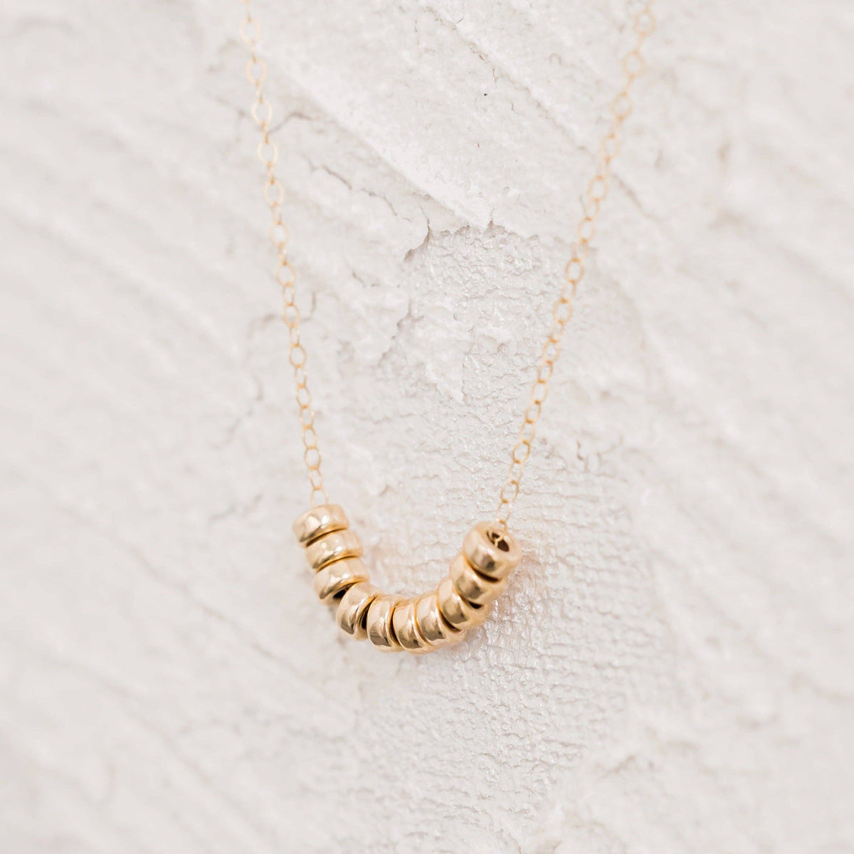 Roundel Bead Necklace | 14k Gold Fill & Sterling Silver: Gold