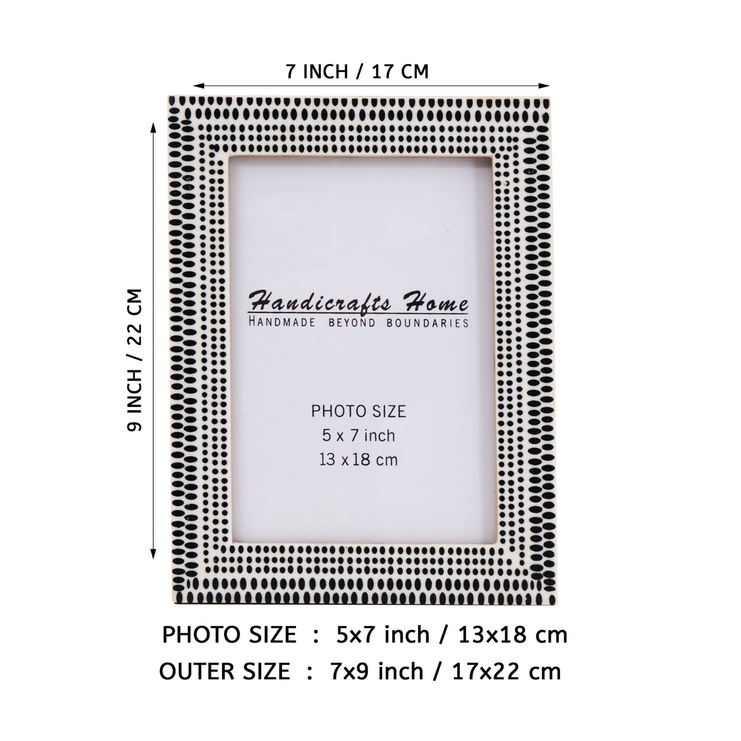 Picture Frame Rhythm Particles Collection Black & White 5x7 Inch: 5x7