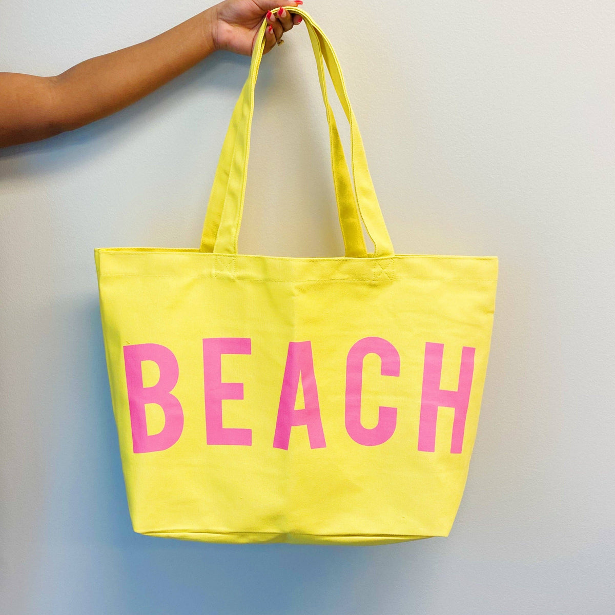 Well Made Beach Canvas Tote: Yellow