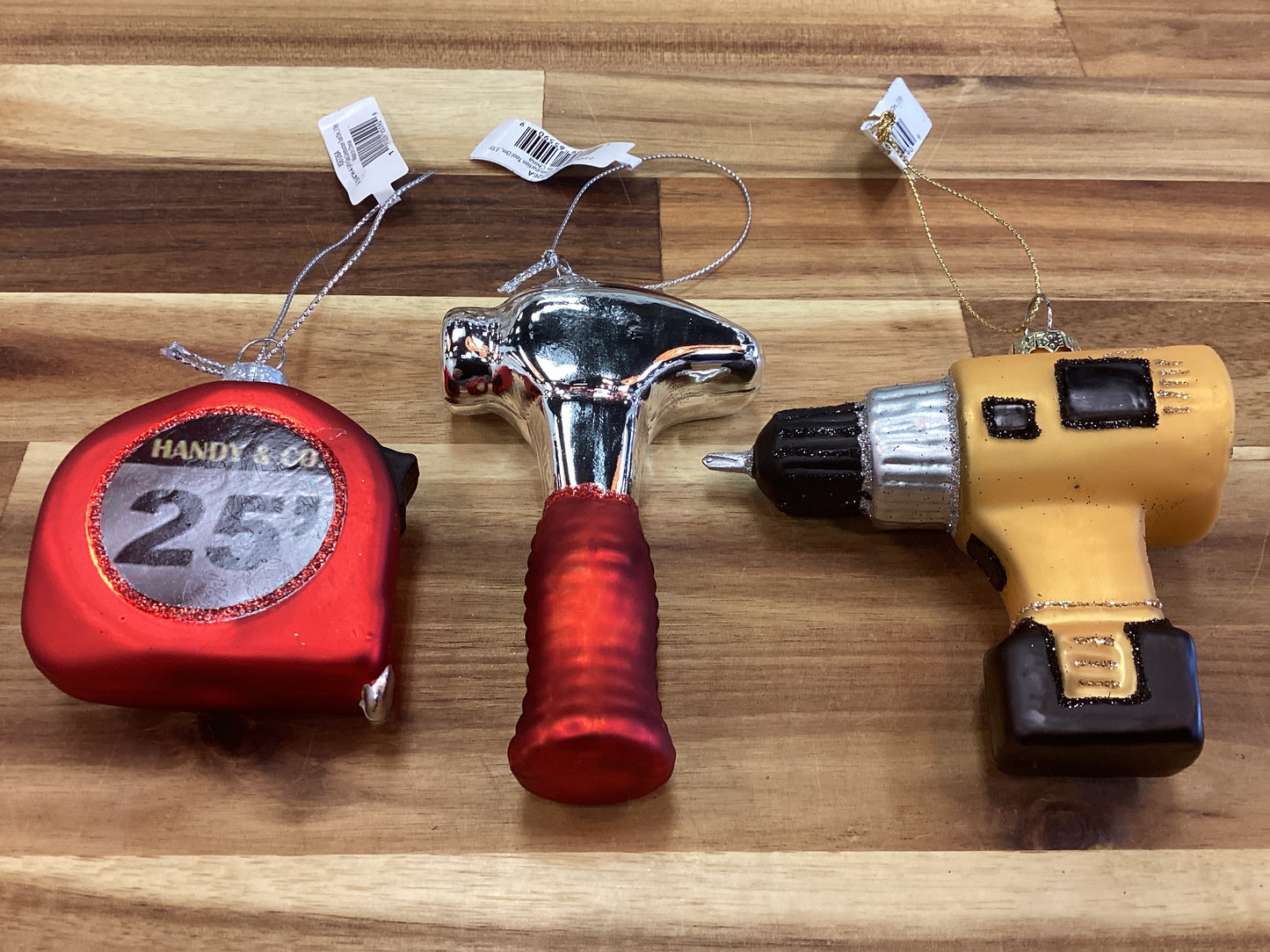 Construction Tool ornaments, 3 styles