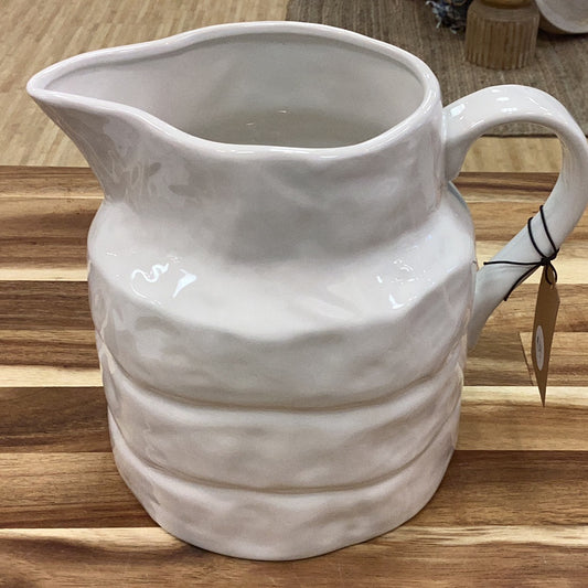 Stoneware Pitcher, White