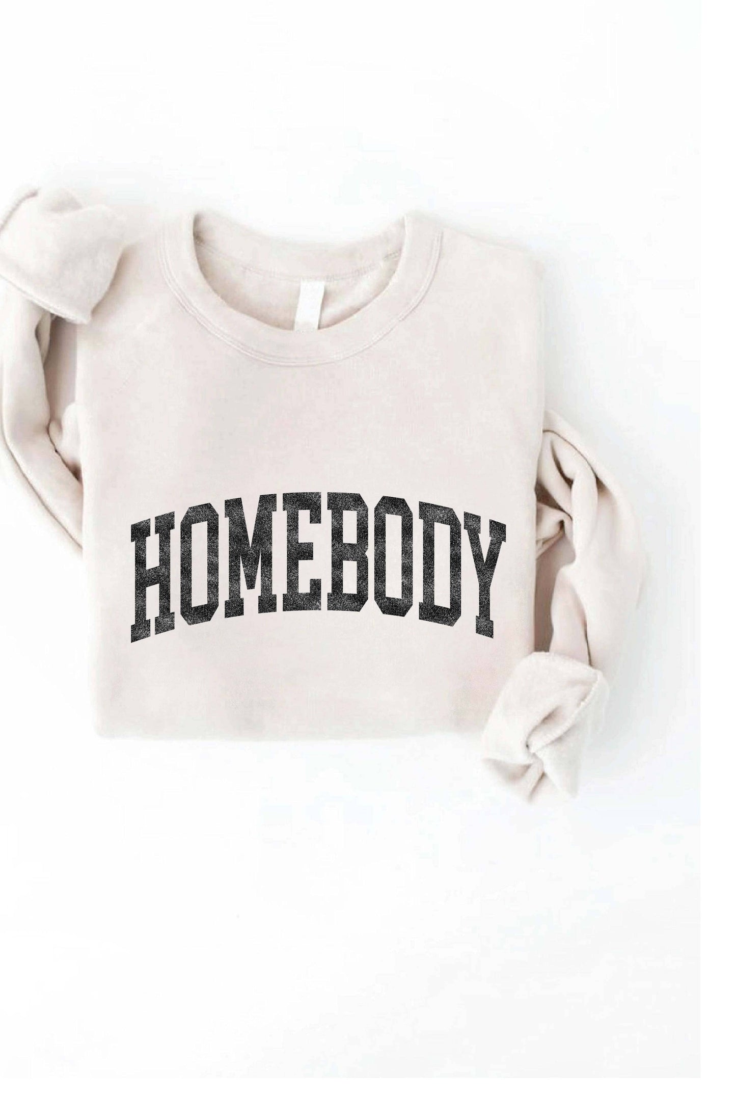 HOMEBODY Graphic Sweatshirt: ATHLETIC HEATHER / L