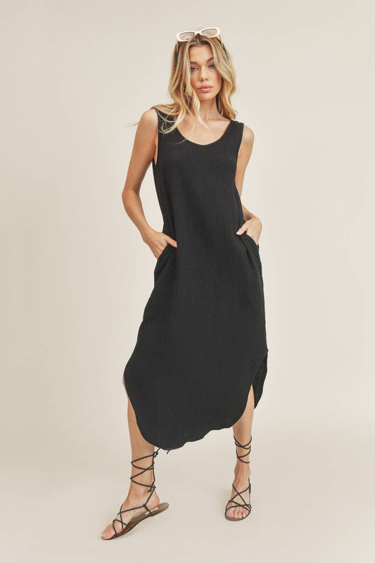 420AS Daisy Dress: M / Dress / Black