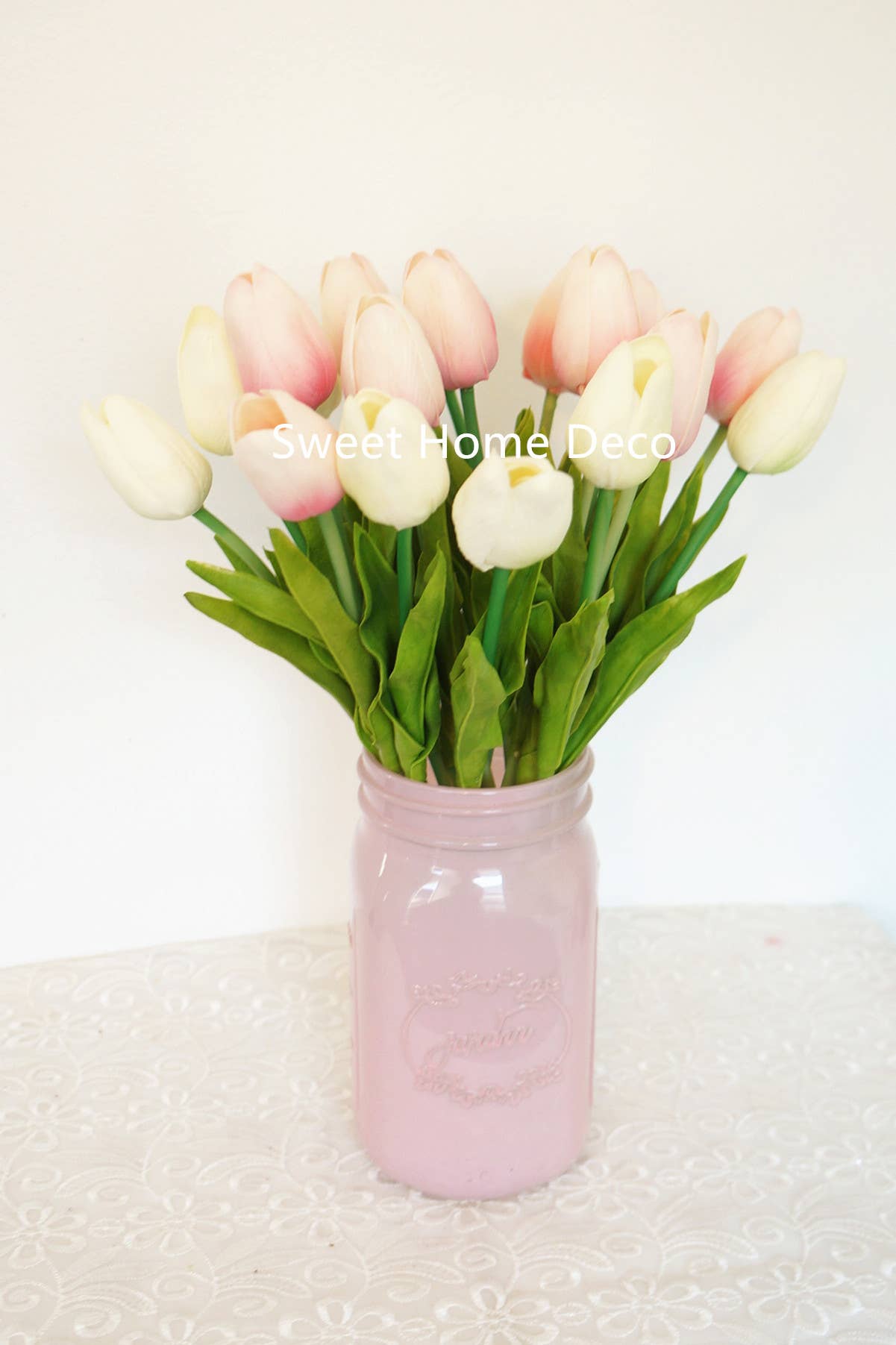 Latex Real Touch Tulips Spring Home Wedding Flower Set of 10