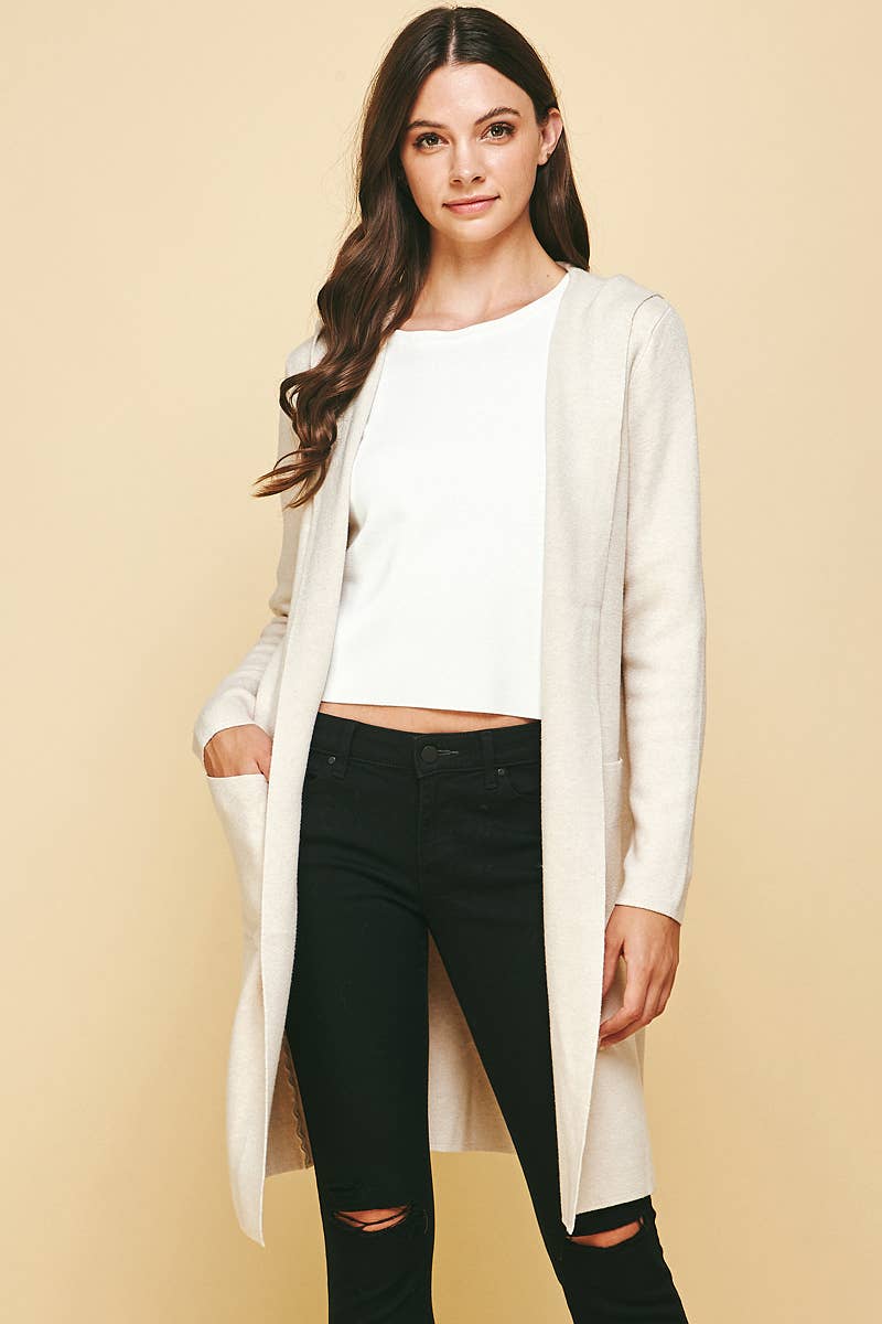 OPEN KNIT CARDIGAN - 3764W: ESPRESSO / ML