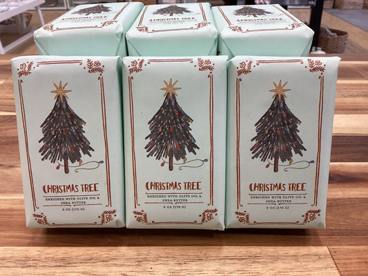 Christmas tree bar soap