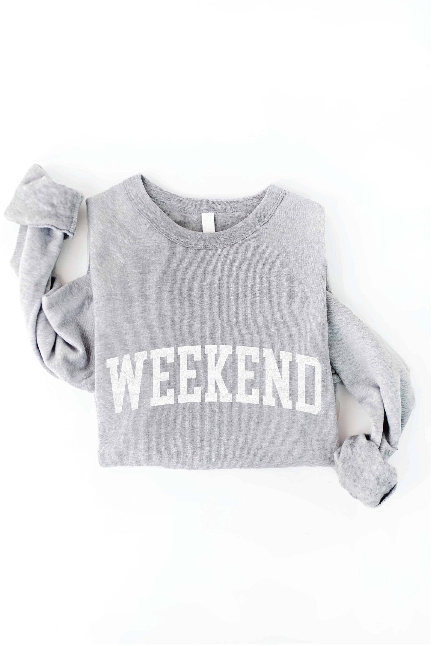 WEEKEND Graphic Sweatshirt: HEATHER ROYAL / XL