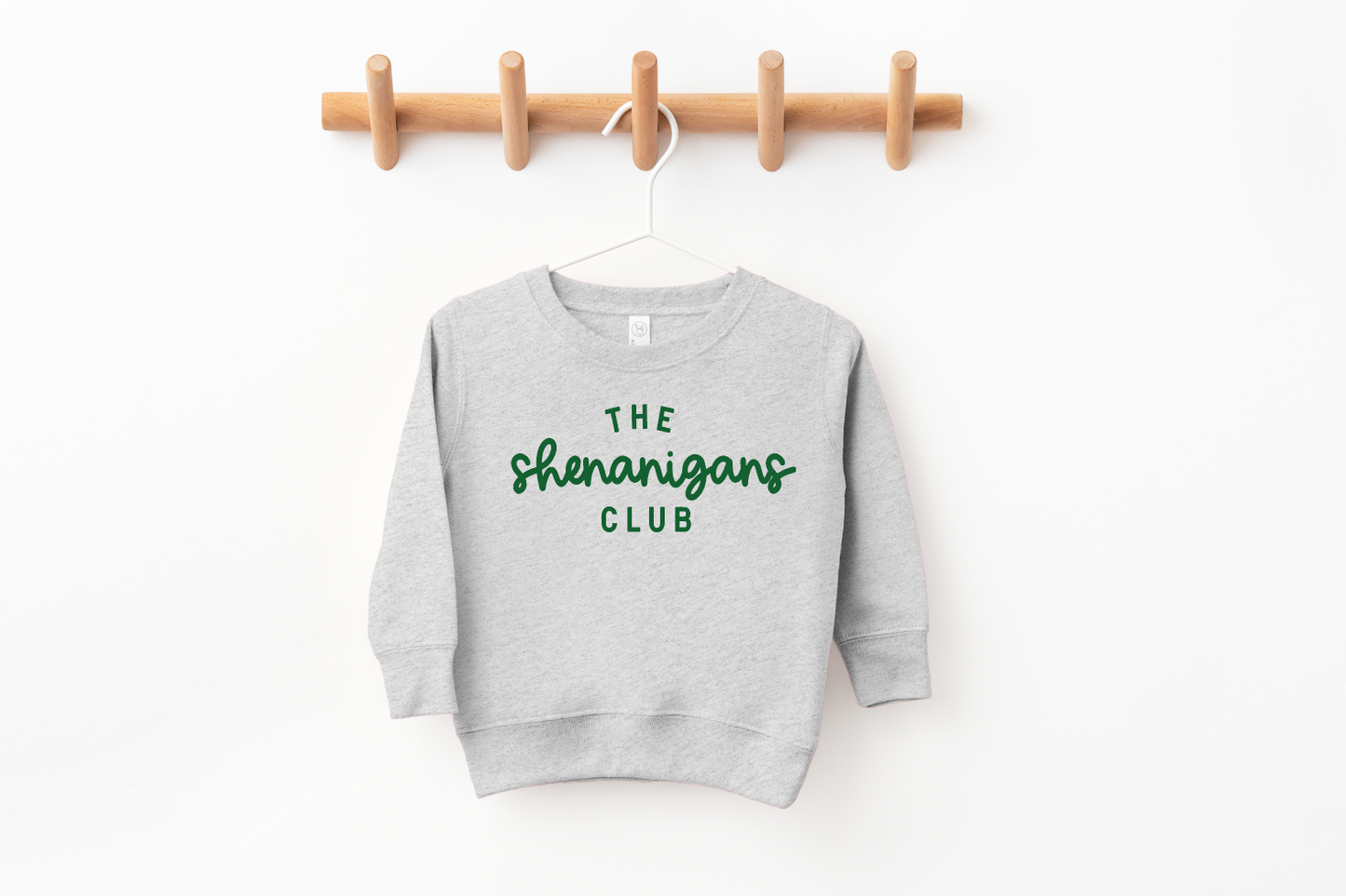 The Shenanigans Club Sweatshirt - St. Patrick's Day Kids: 3T / Grey