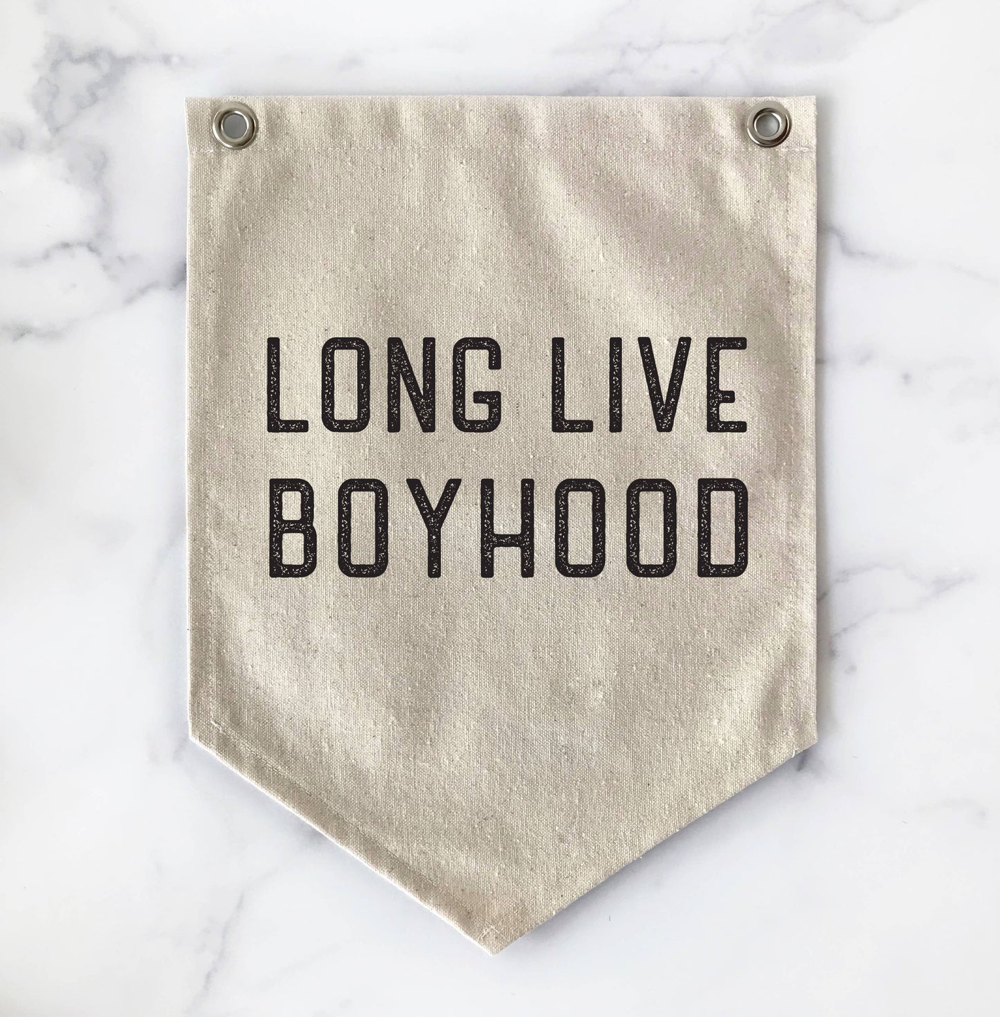 Long Live Boyhood Canvas Banner Pennant Flag Nursery Sign