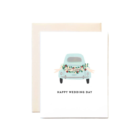 Happy Wedding Day, Wedding Car Card