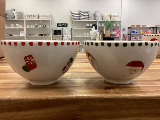 Holiday cheer snack bowl, 2 styles