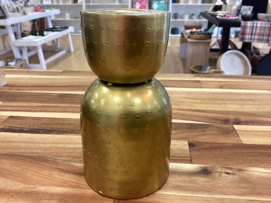 Antique gold taper candle holder…medium