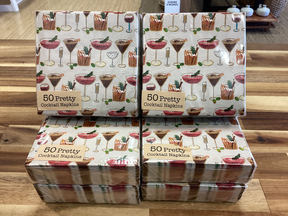 Cocktail paper napkins, set of 50