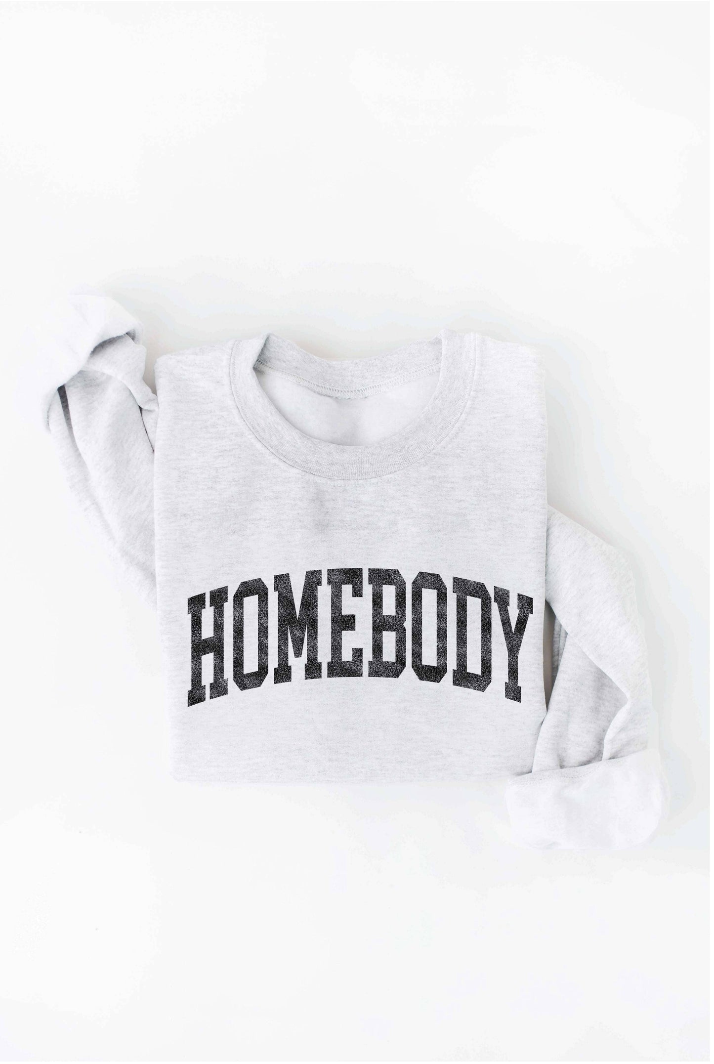 HOMEBODY Graphic Sweatshirt: ATHLETIC HEATHER / S