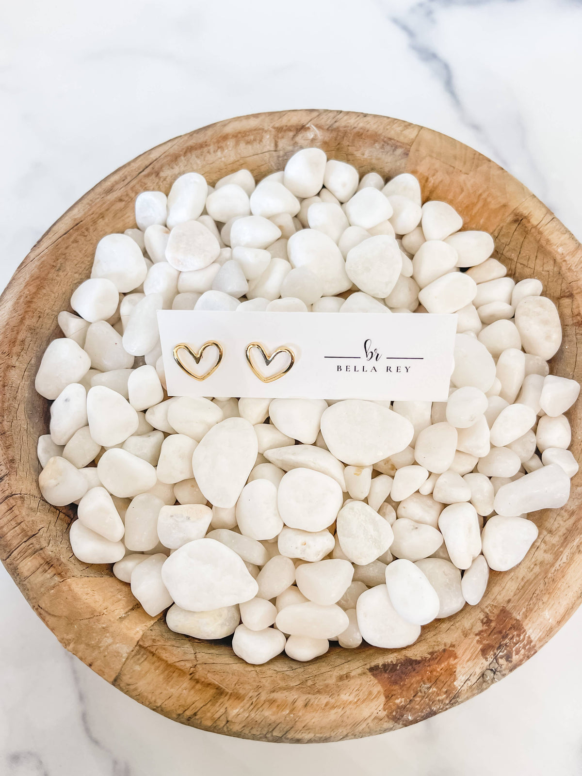 The Morgan gold plated heart stud earrings