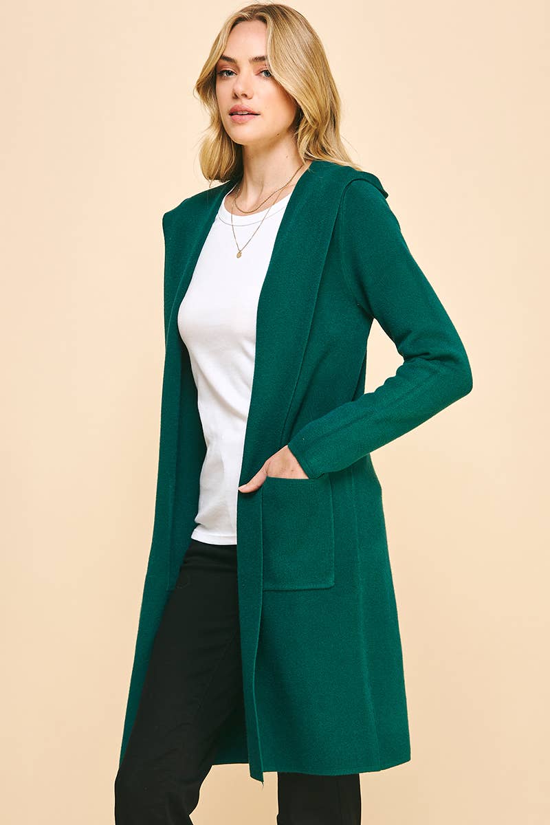 OPEN KNIT CARDIGAN - 3764W: ESPRESSO / SM