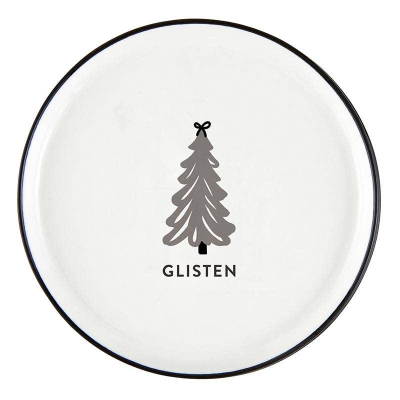 Holiday Appetizer Plates - Glisten - Set of 4