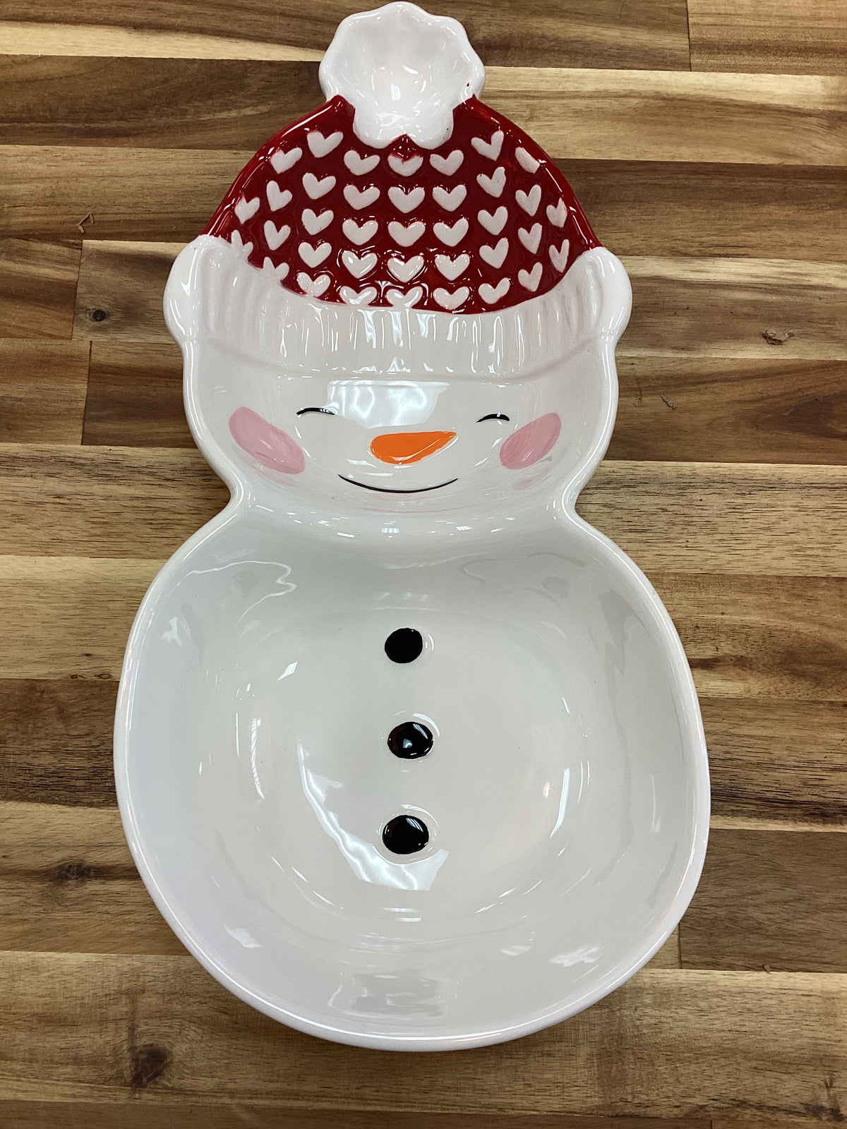 Snowman 2 bowl server tray