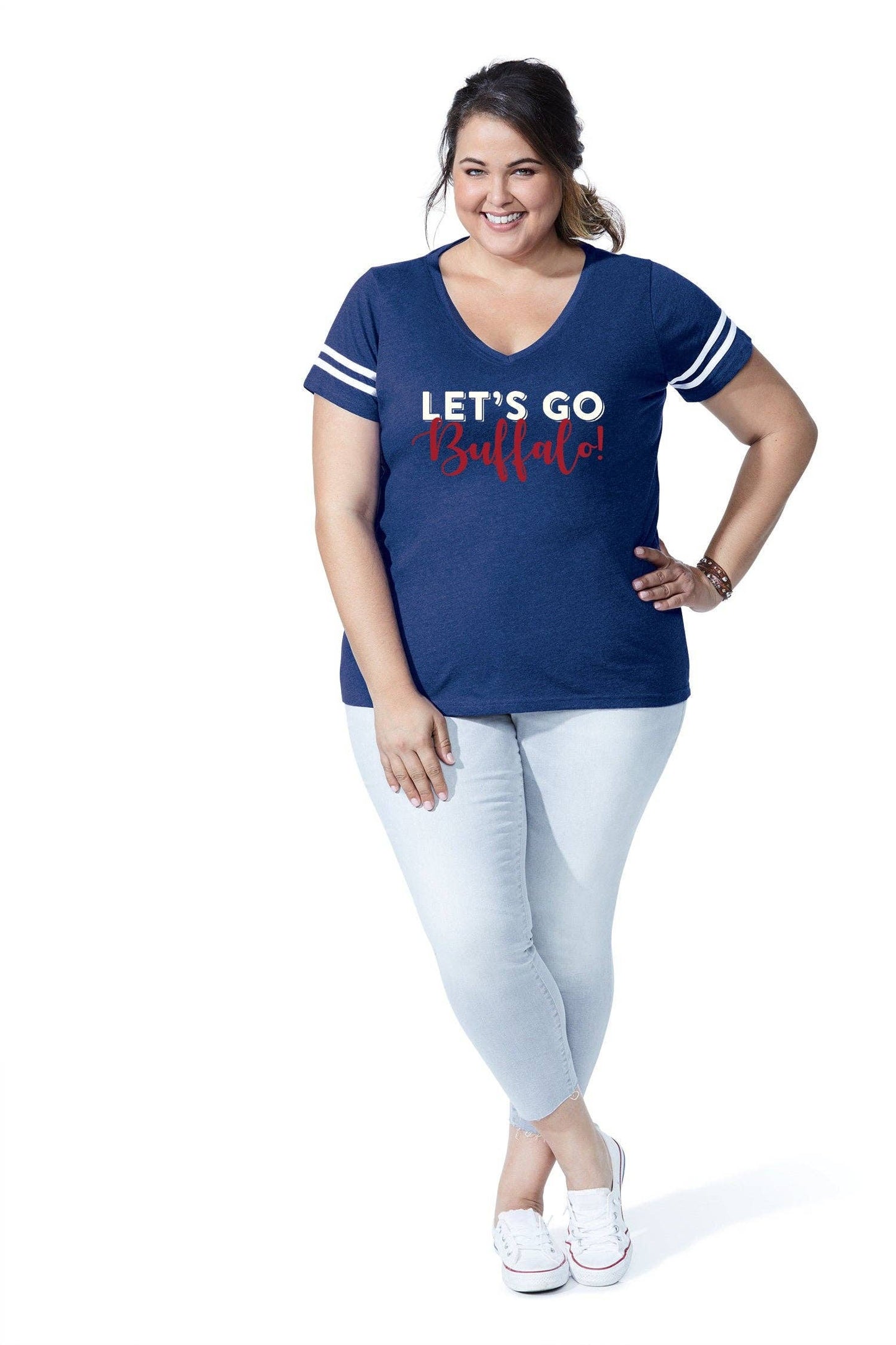 Bills Shirt for her | Buffalo shirt for her | plus size: Blue / XL