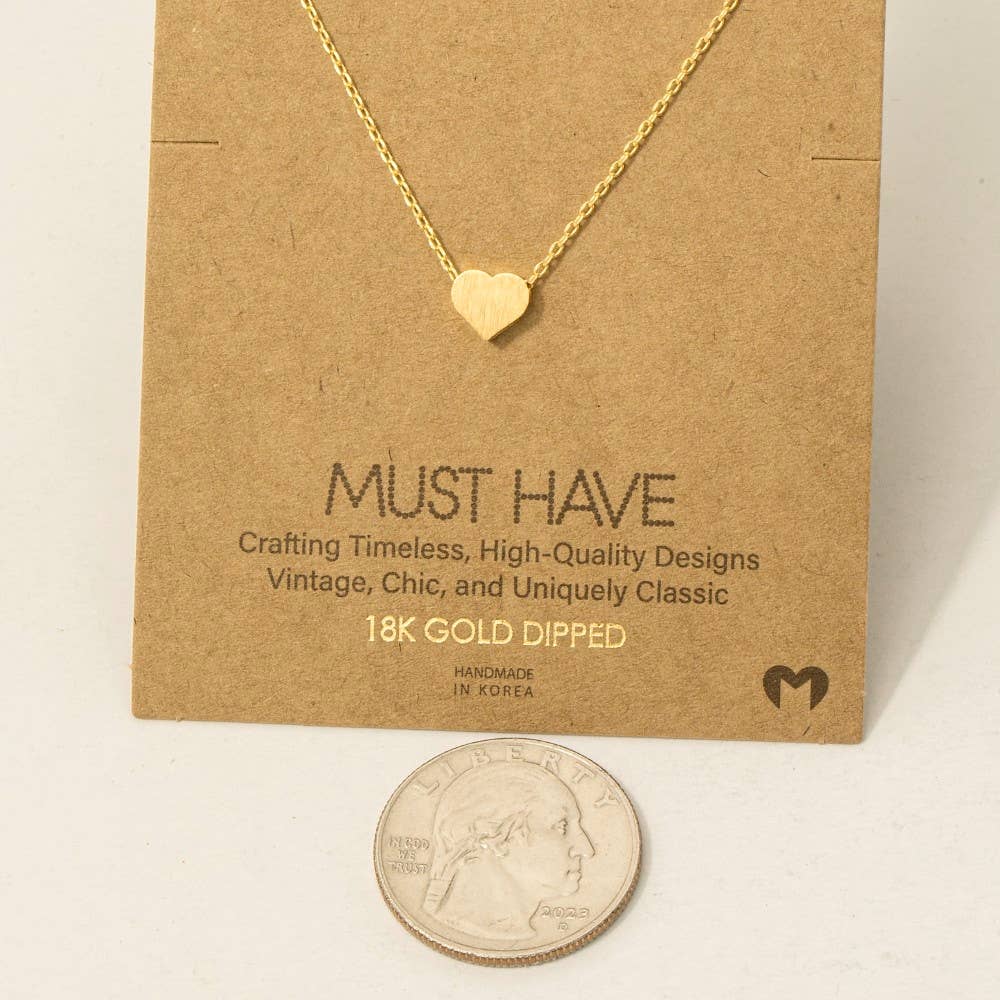 Dainty Heart Necklace: Silver