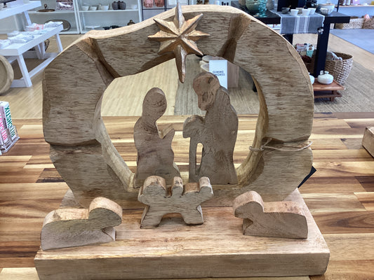 Nativity scene, wood