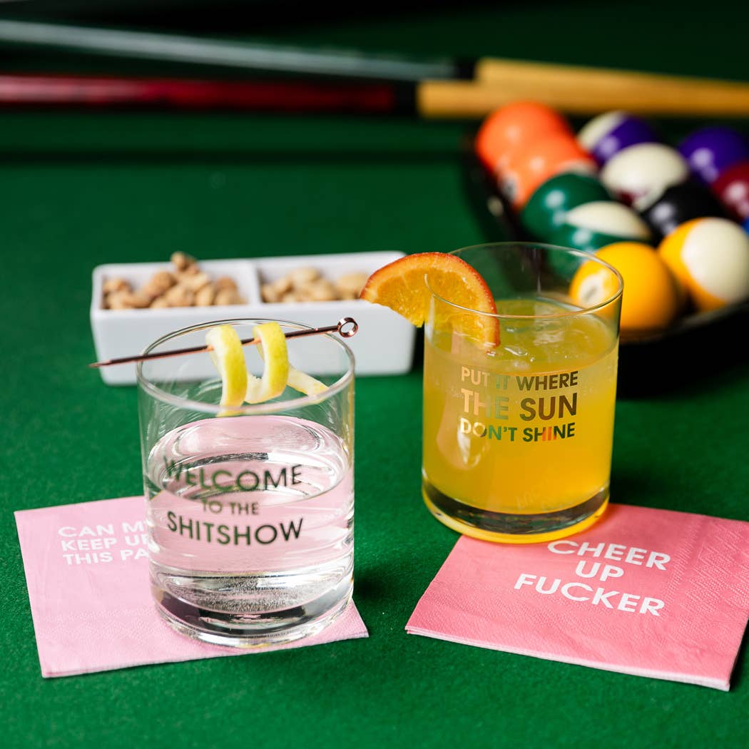 Welcome to the Shitshow - Gold Foil Rocks Glass