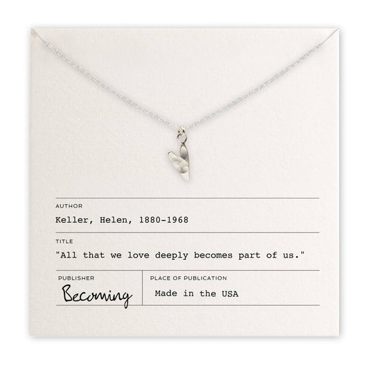 Love Deeply Necklace: Sterling Silver