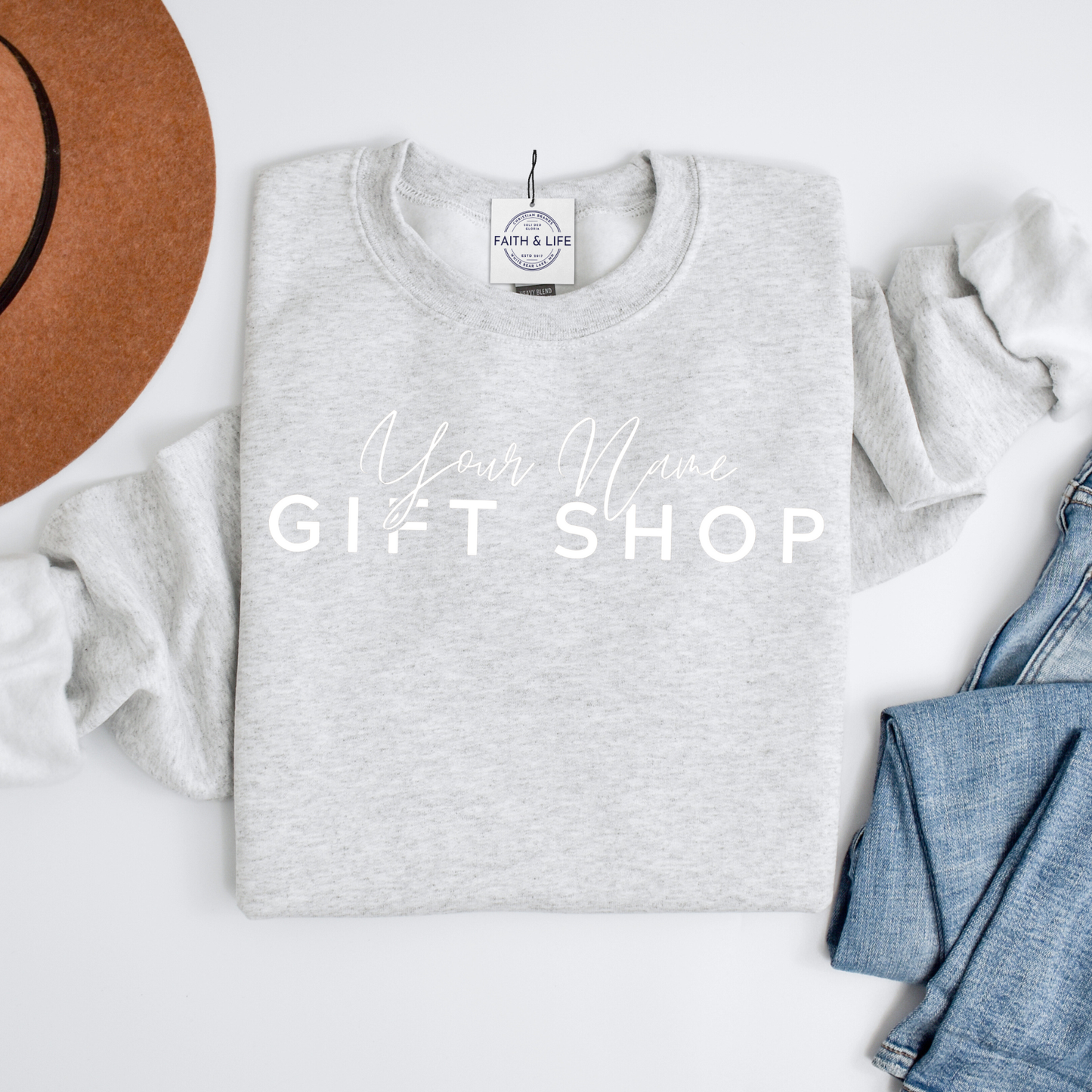 Custom Brighton, NY Sweatshirt: Medium…Heather Navy
