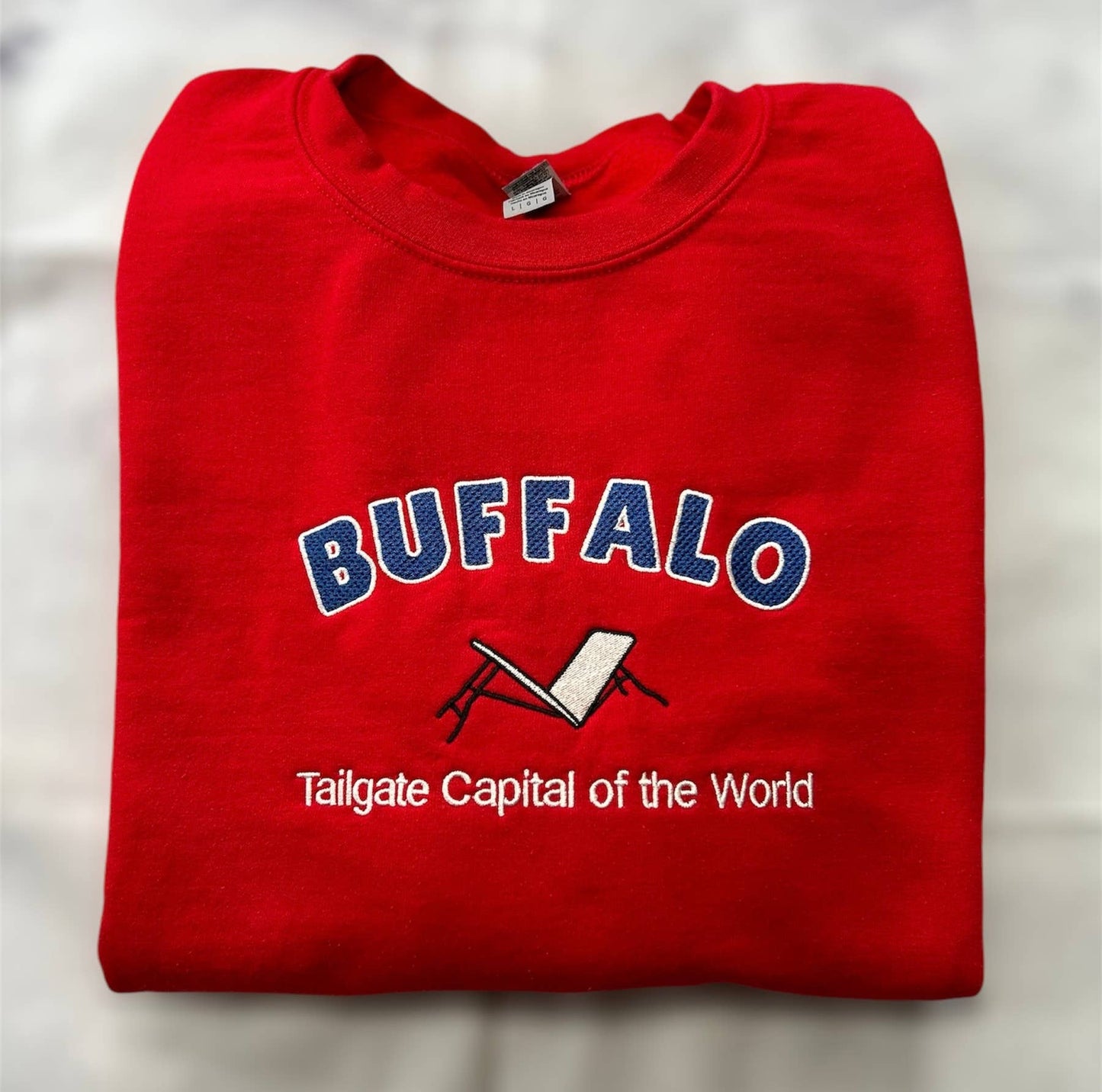 Embroidered Buffalo Tailgate Sweatshirt | Buffalo: Royal Blue / S / Crewneck