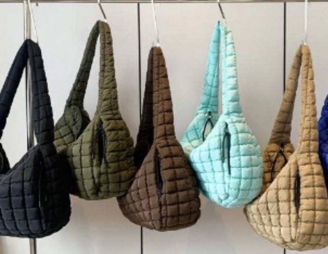 Carmella Pufferquilt Shoulder Bag  Ebony in 9/5