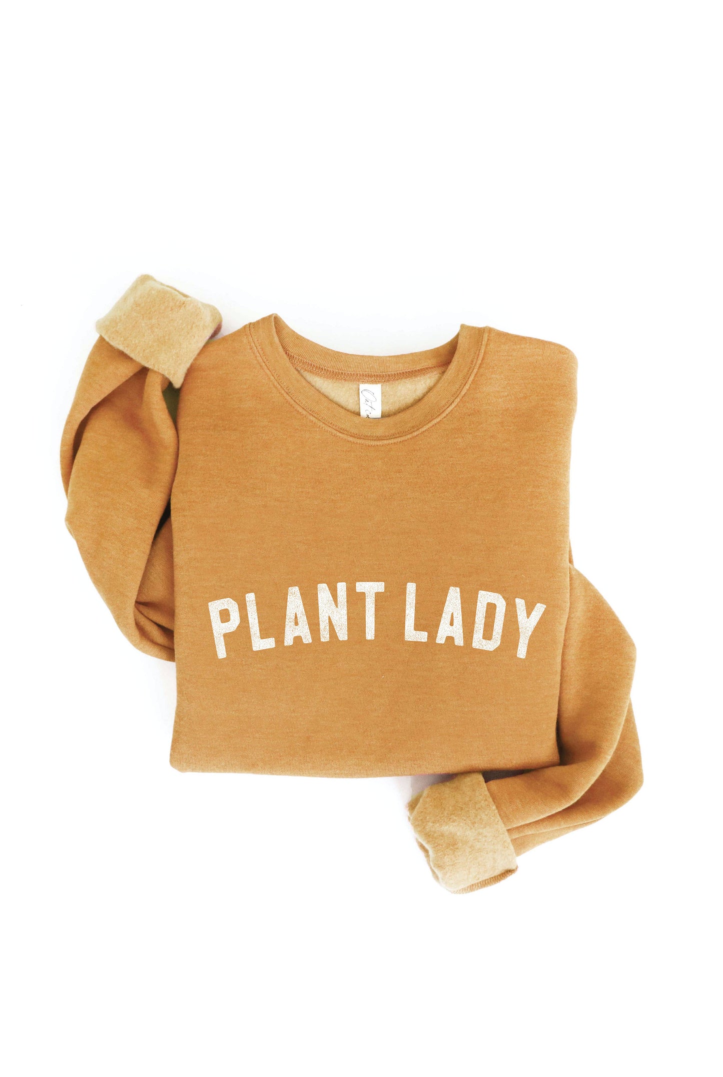 PLANT LADY Print Graphic Sweatshirt: M / HEATHER FOREST