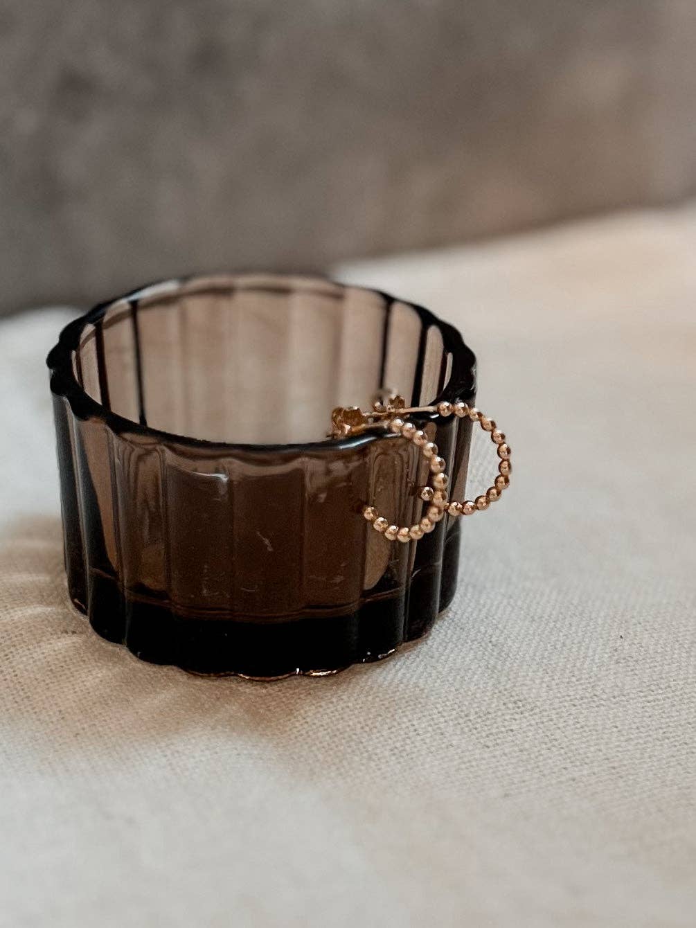 Beaded Huggie Hoop Earring | 14k Gold Fill & Sterling Silver: Silver
