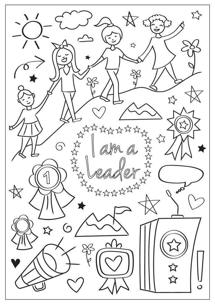 Coloring Book for Girls - "I Am An Adventurer, Artist &..."