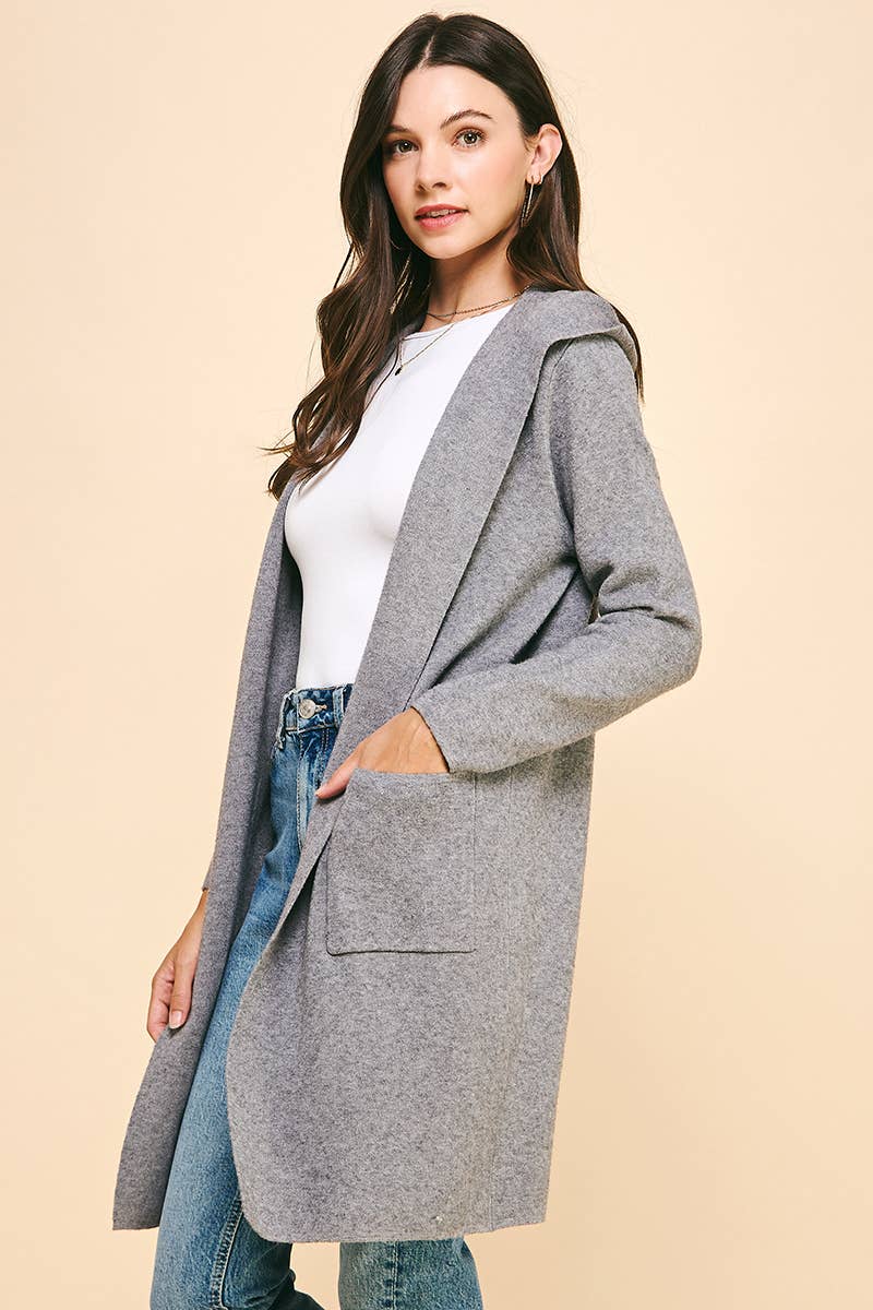 OPEN KNIT CARDIGAN - 3764W: ESPRESSO / SM