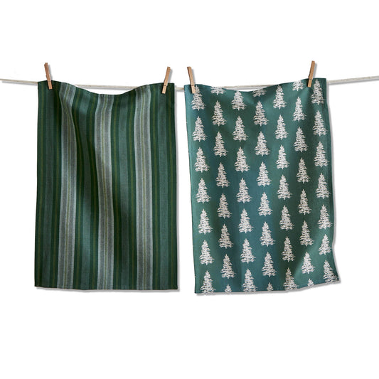 Wilde Pine Tree Dishtowel Kitchen Towel Set of 2