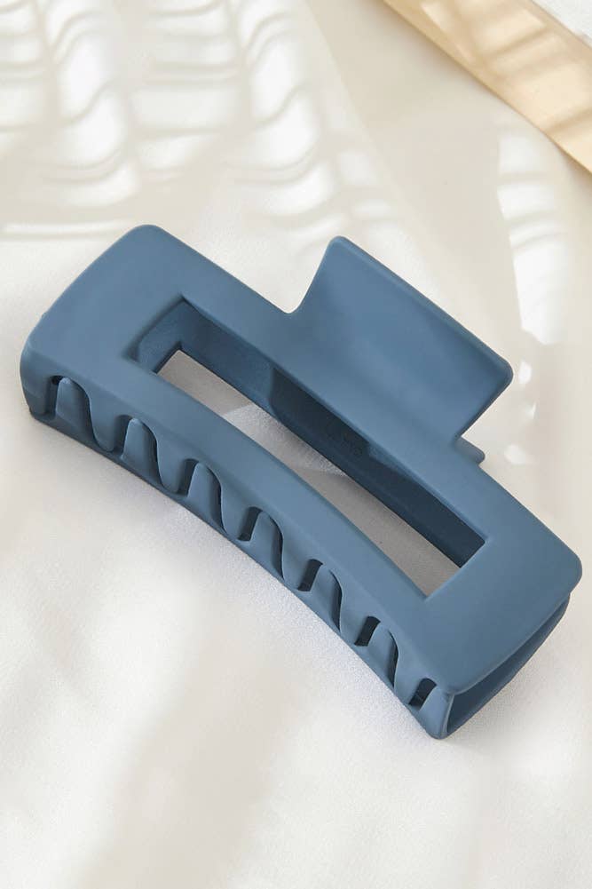 Solid Color Rectangle Shaped Hair Claw: Light Purple