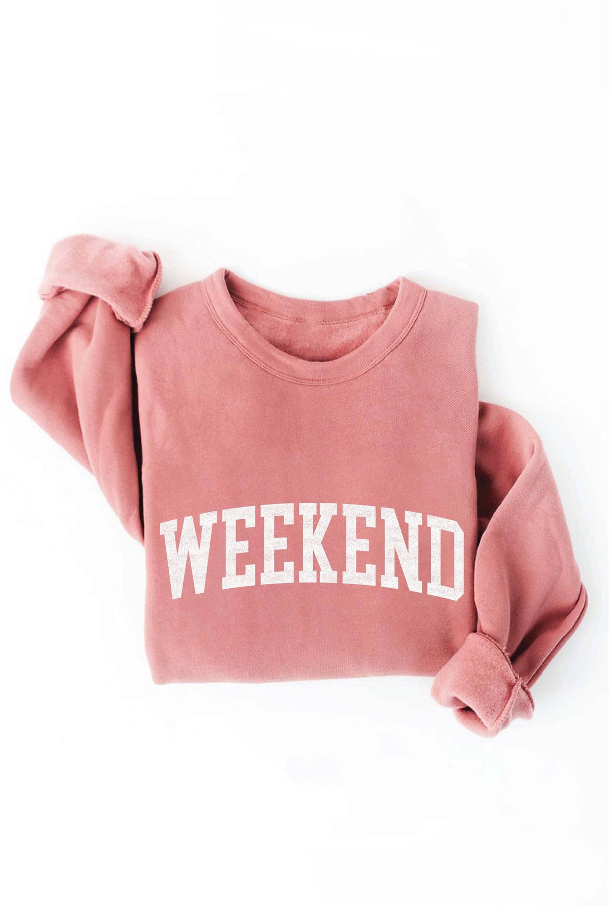 WEEKEND Graphic Sweatshirt: HEATHER ROYAL / S