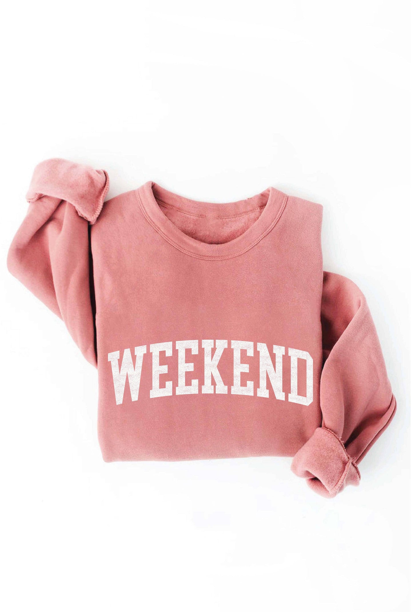 WEEKEND Graphic Sweatshirt: HEATHER ROYAL / XL