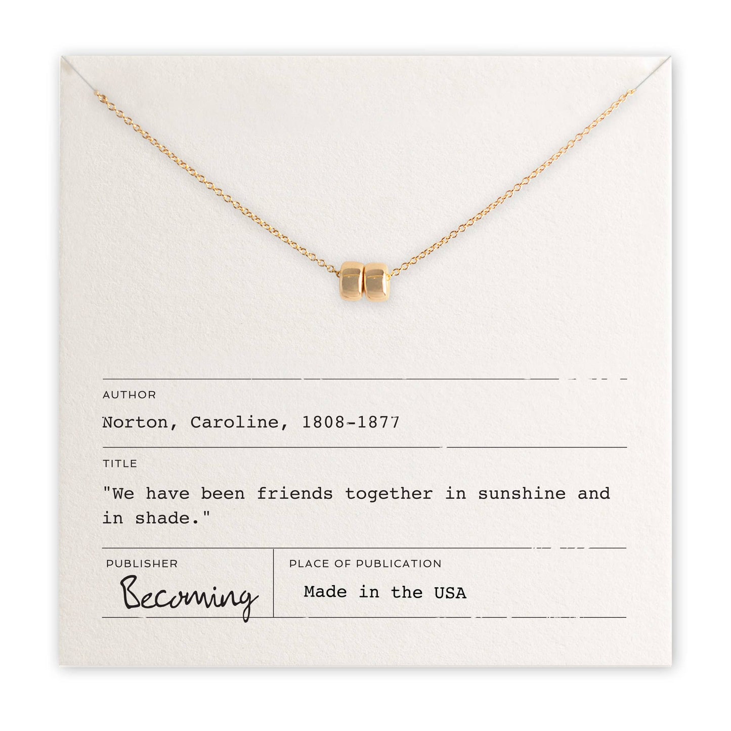 Friends Beads Necklace: Gold Fill